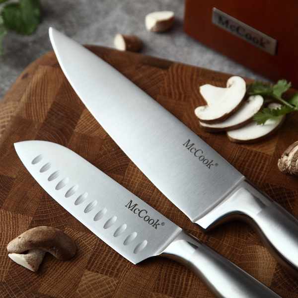 McCook Knife Sets, MC29 German Stainless Steel Kitchen Knife Block Sets with Built-in Sharpener