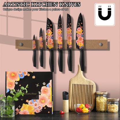 MCA67, McCook 12-Piece Kitchen Knife Set with Black Handle