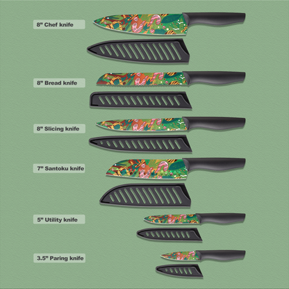 MCA69, Knife Set,McCook 12-Piece Kitchen Knives Set