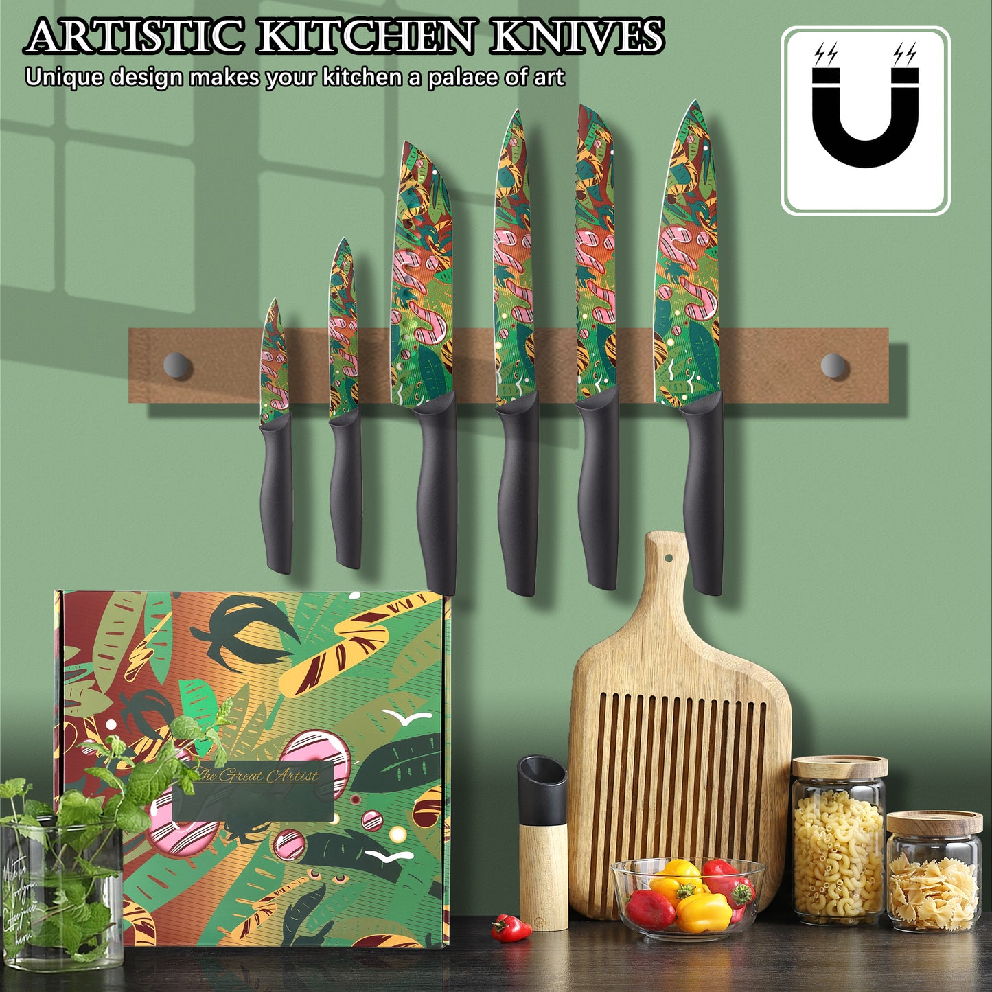 MCA69, Knife Set,McCook 12-Piece Kitchen Knives Set