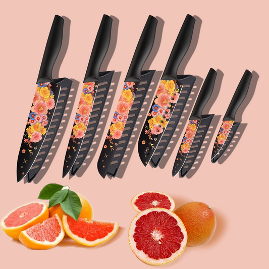 MCA67, McCook 12-Piece Kitchen Knife Set with Black Handle